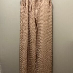 Wide Leg Drawstring Pants in Beige